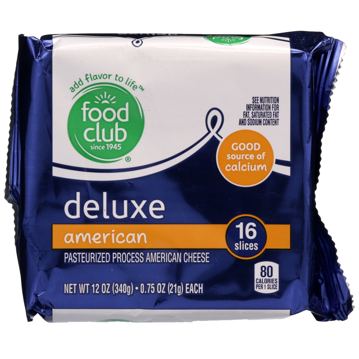 slide 9 of 10, Food Club Deluxe Pasteurized Process American Cheese Slices, 12 oz