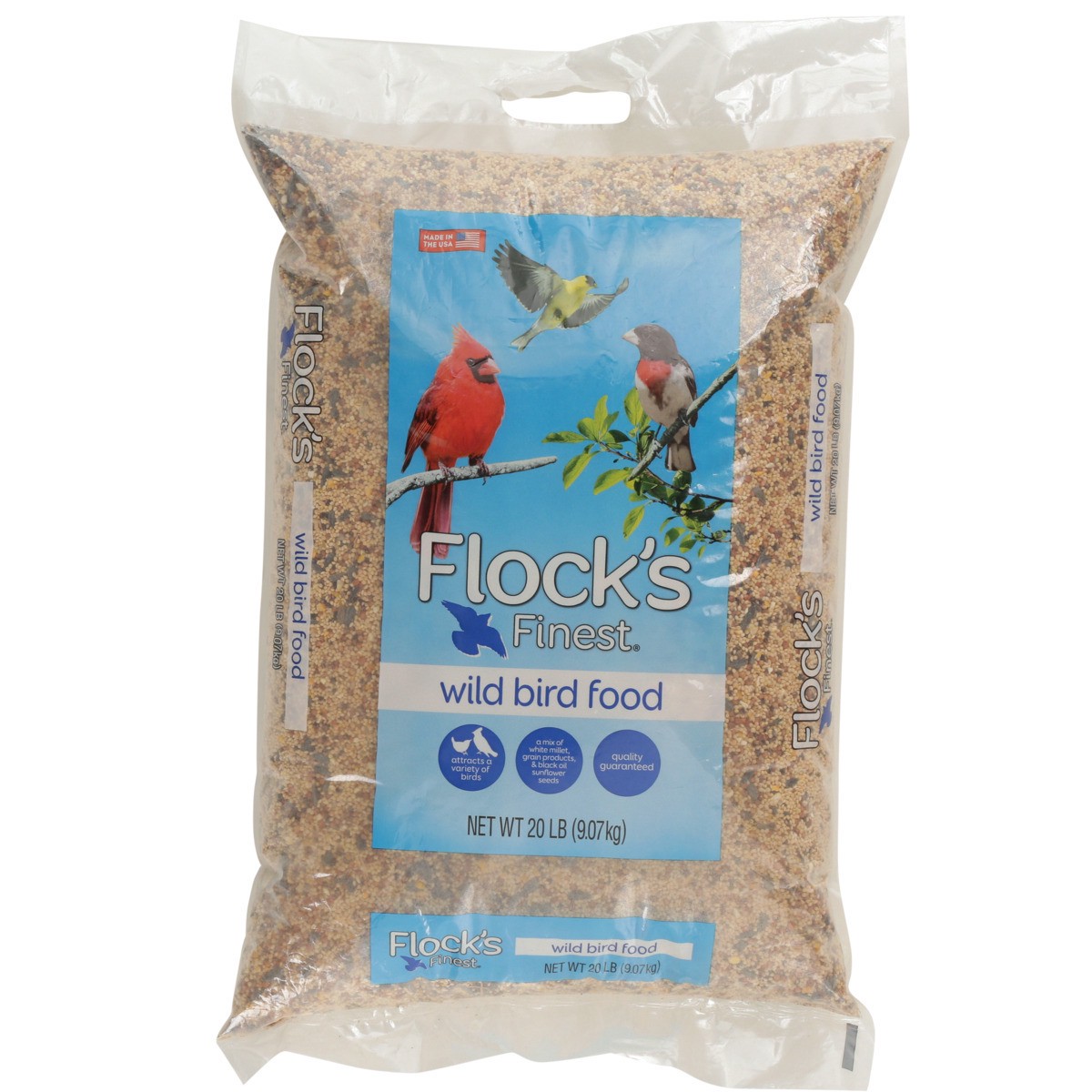 slide 2 of 9, Flock's Finest Wild Bird Food, 20 lb