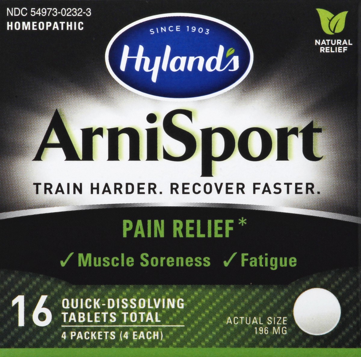 slide 8 of 11, Hyland's Quick-Dissolving Tablets 196 mg ArniSport 16 ea, 16 ct