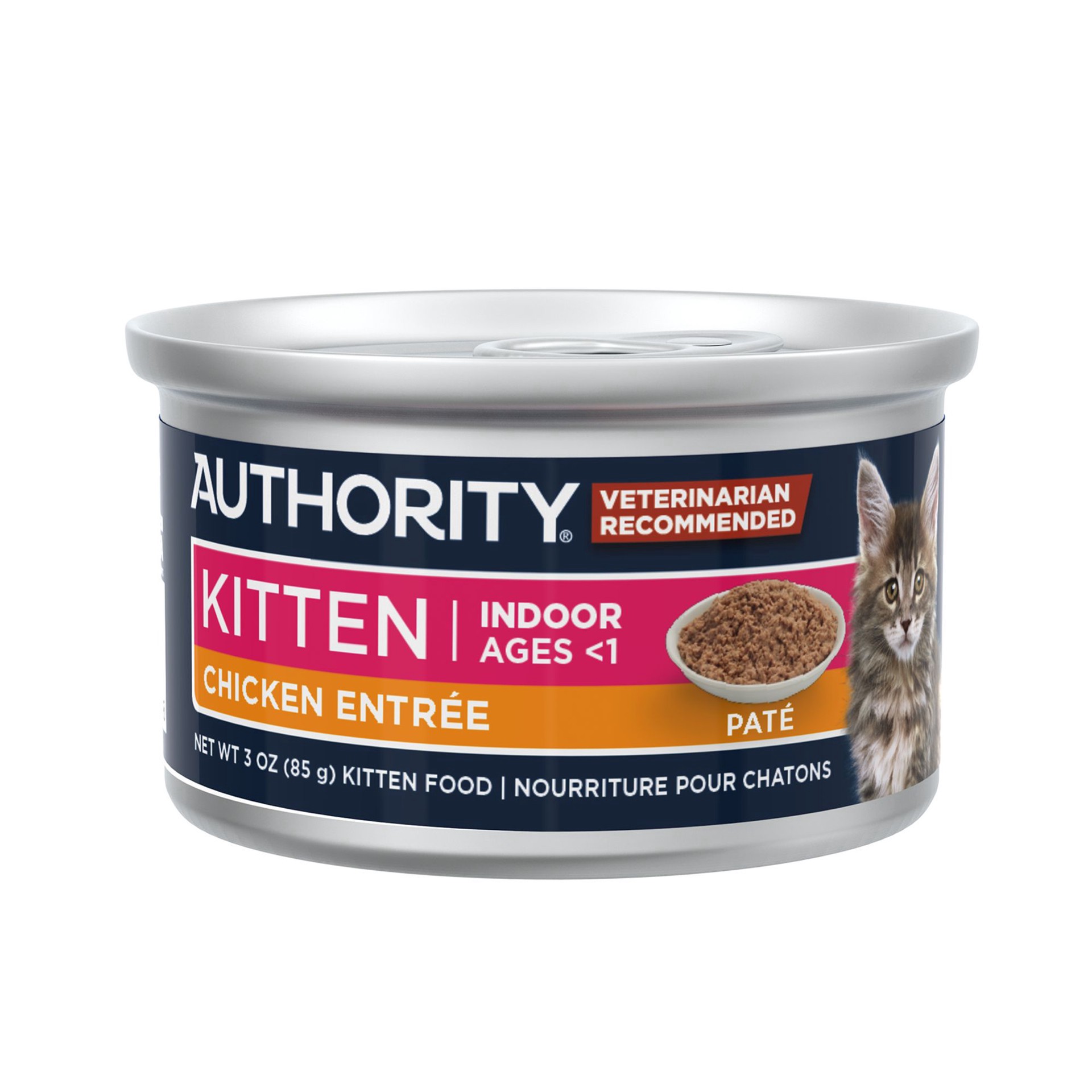 slide 1 of 1, Authority Indoor Kitten Wet Cat Food - Pate, 3 Oz, 3 oz
