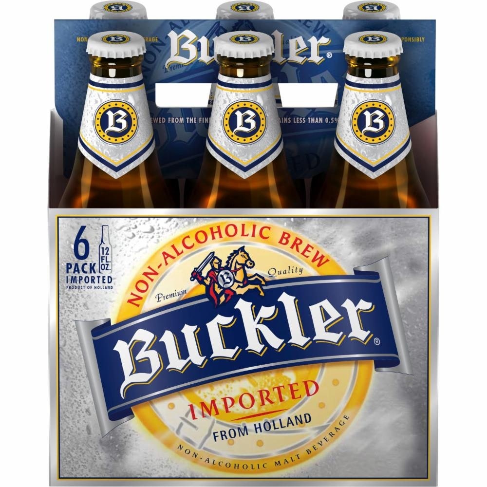 slide 1 of 1, Buckler Non-Alcoholic Beer Bottles, 6 ct; 12 fl oz