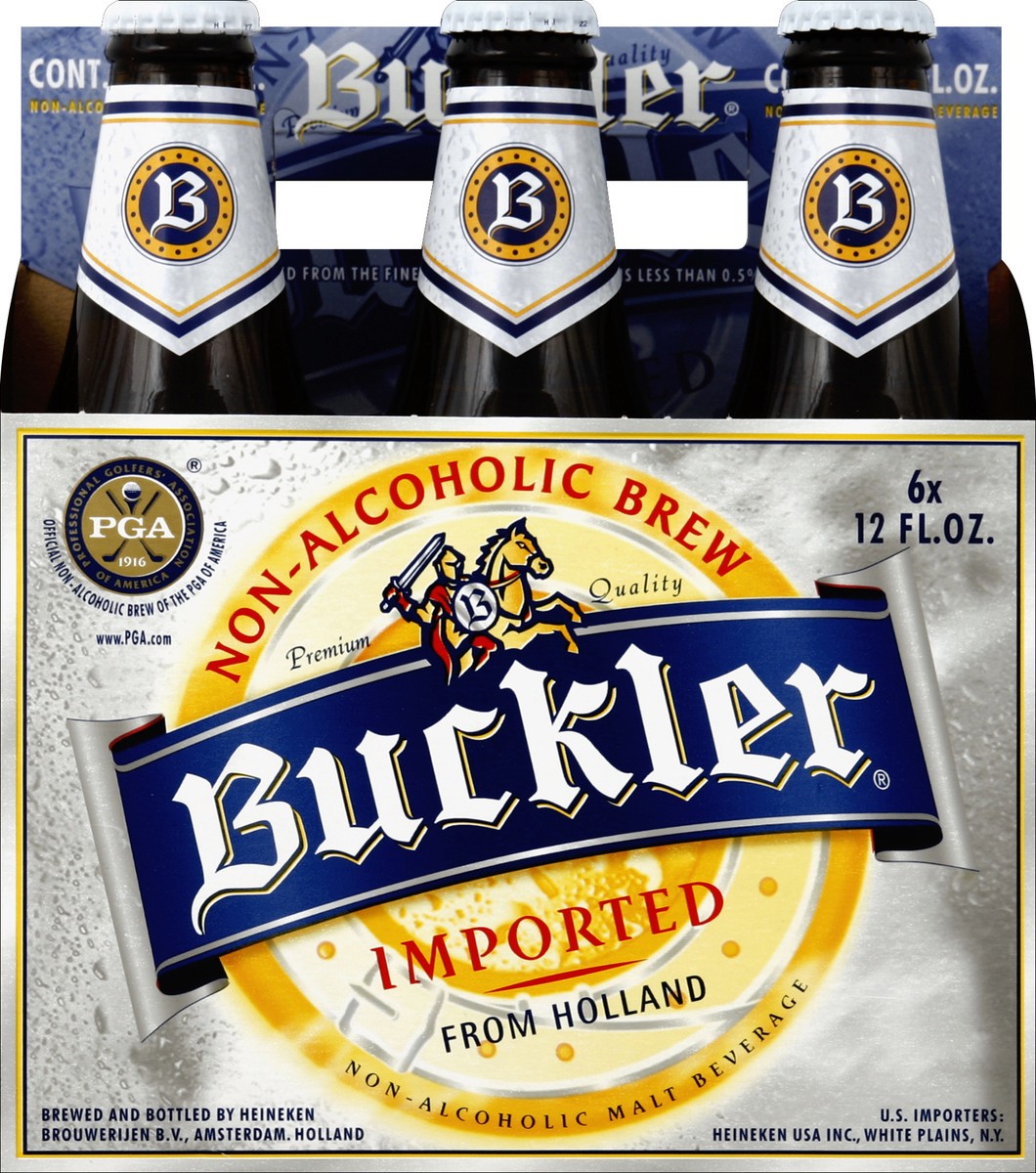 slide 6 of 7, Buckler Non-alcoholic Malt Beverage, 6 ct; 12 fl oz