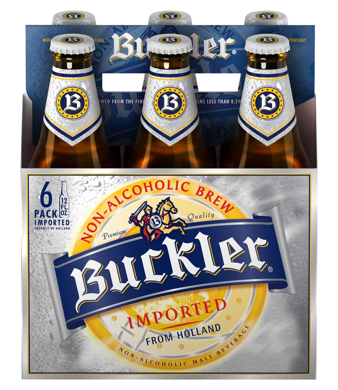 slide 1 of 7, Buckler Non-alcoholic Malt Beverage, 6 ct; 12 fl oz