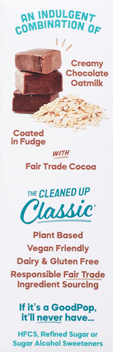 slide 5 of 9, GoodPop Double Chocolate Fudge Dairy-Free Oat Milk Frozen Dessert Bars, 4 Ct, 4 ct