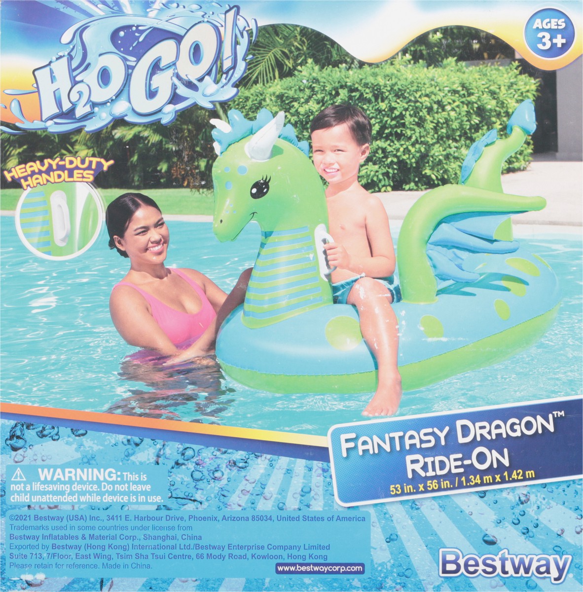 slide 2 of 9, H2OGO! Bestway Ride On Dragon, 1 ct