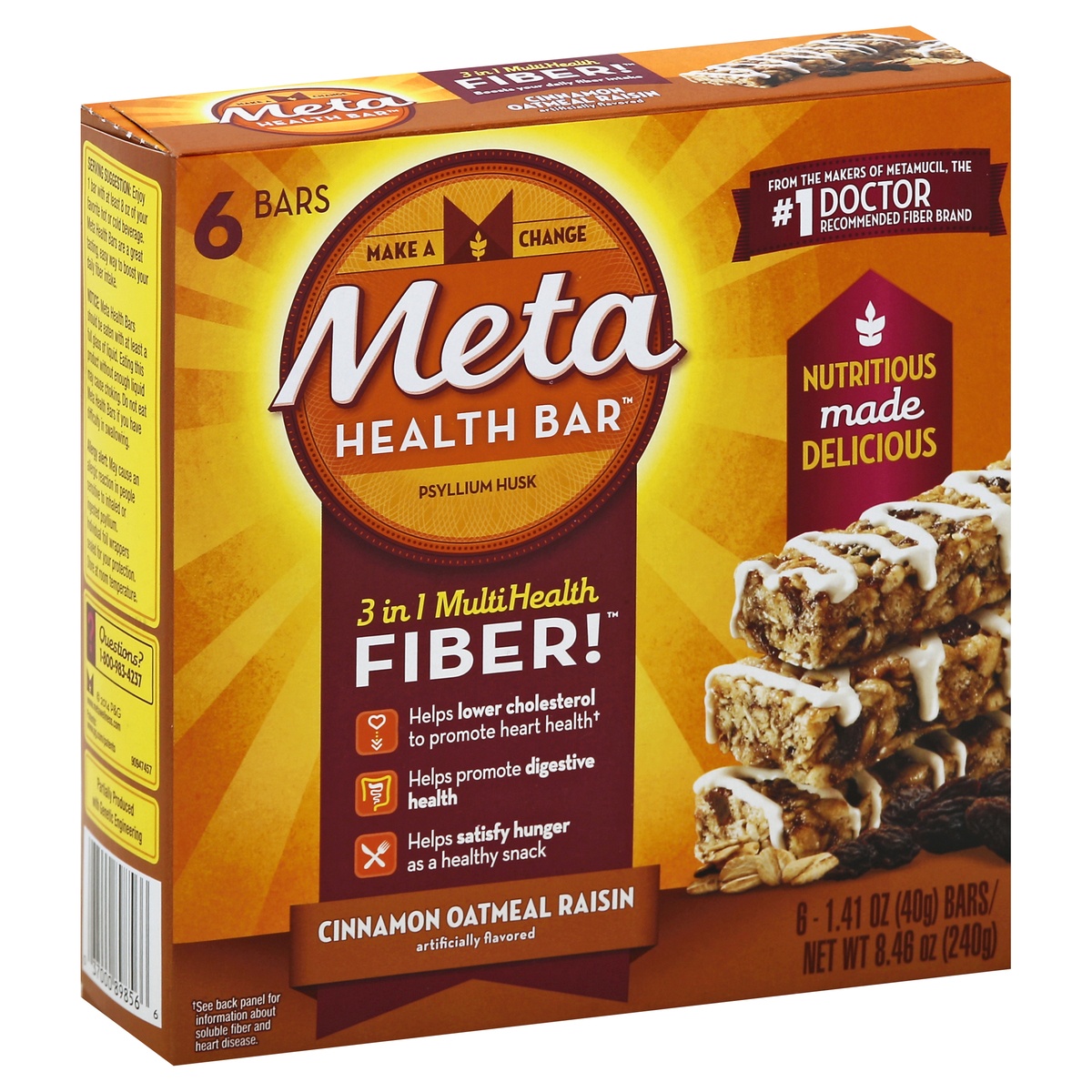 slide 1 of 1, Meta Health Bar, 6 ct