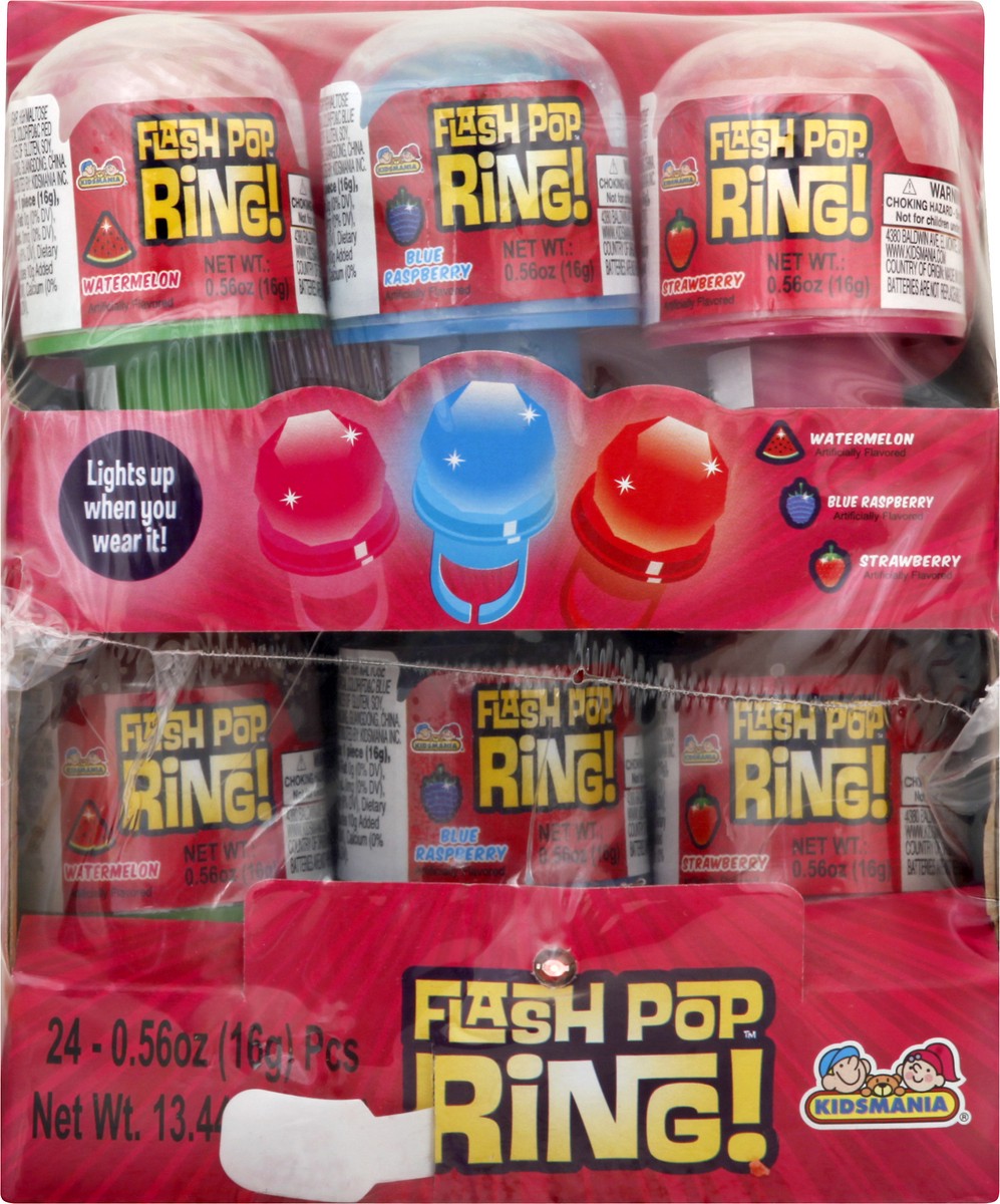 slide 9 of 12, Kidsmania Watermelon. Blue Raspberry. Strawberry Flash Pop Ring 24 ea, 24 ct