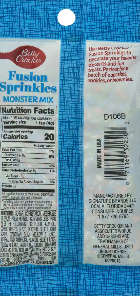 slide 9 of 9, Betty Crocker Monster Mix Fusion Sprinkles 2.2 oz, 2.2 oz