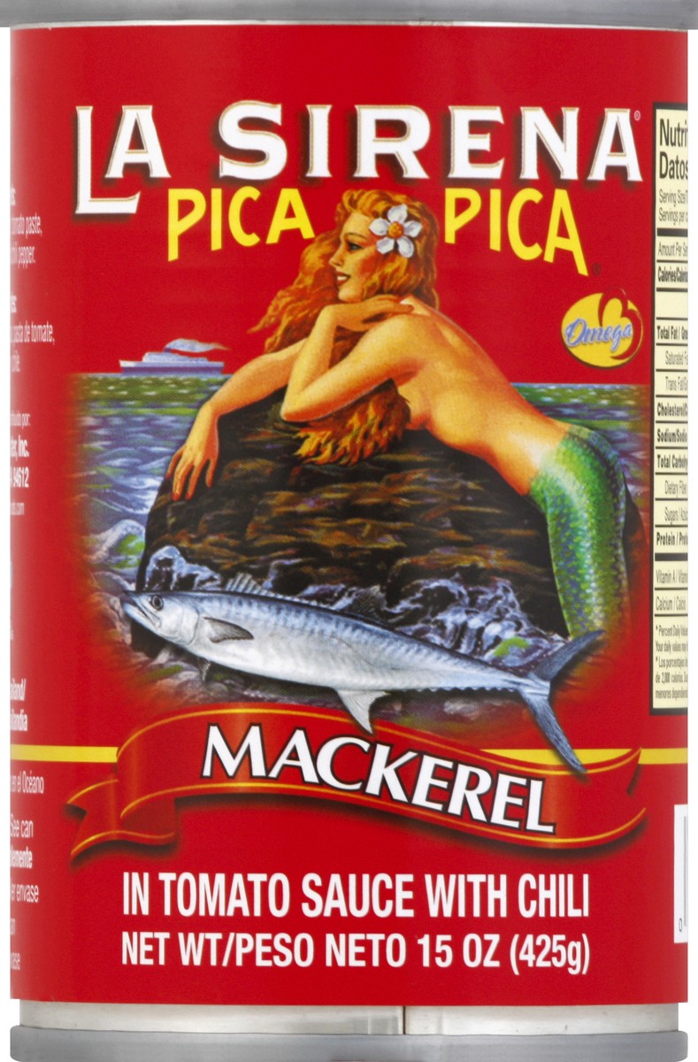 slide 1 of 3, La Sirena Mackerel 15 oz, 15 oz