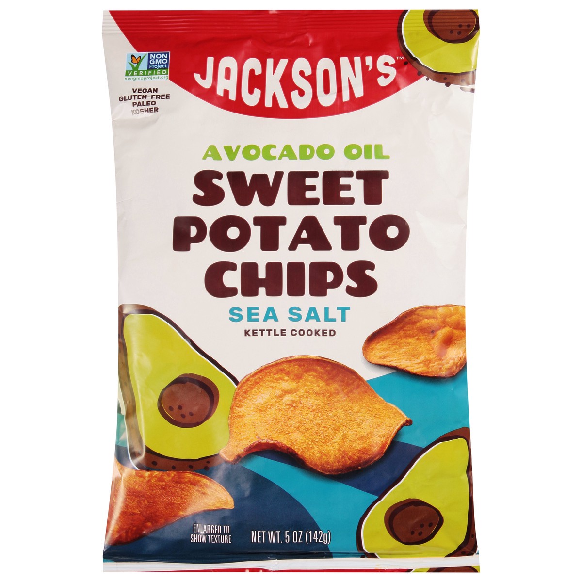 slide 1 of 12, Jackson's Sea Salt Sweet Potato Chips In Avocado Oil, 5 Oz, 5 oz