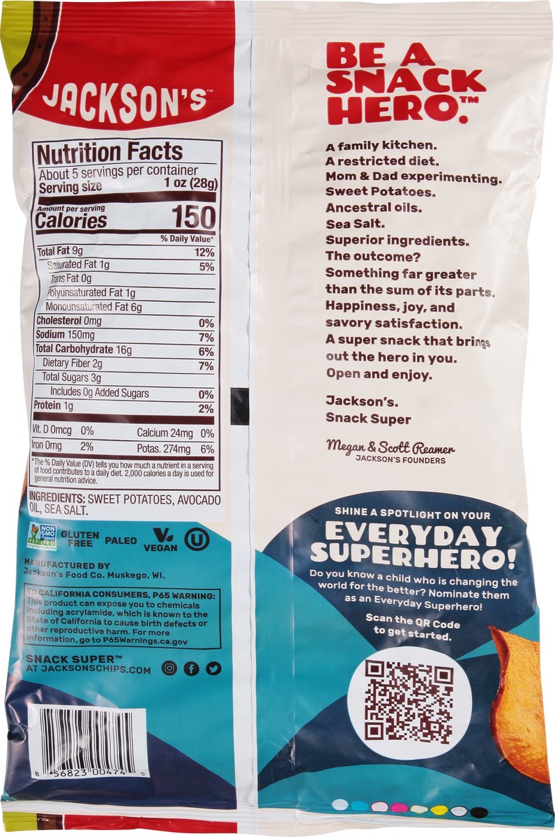 slide 5 of 12, Jackson's Sweet Sea Salt Potato Chips 5 oz, 5 oz