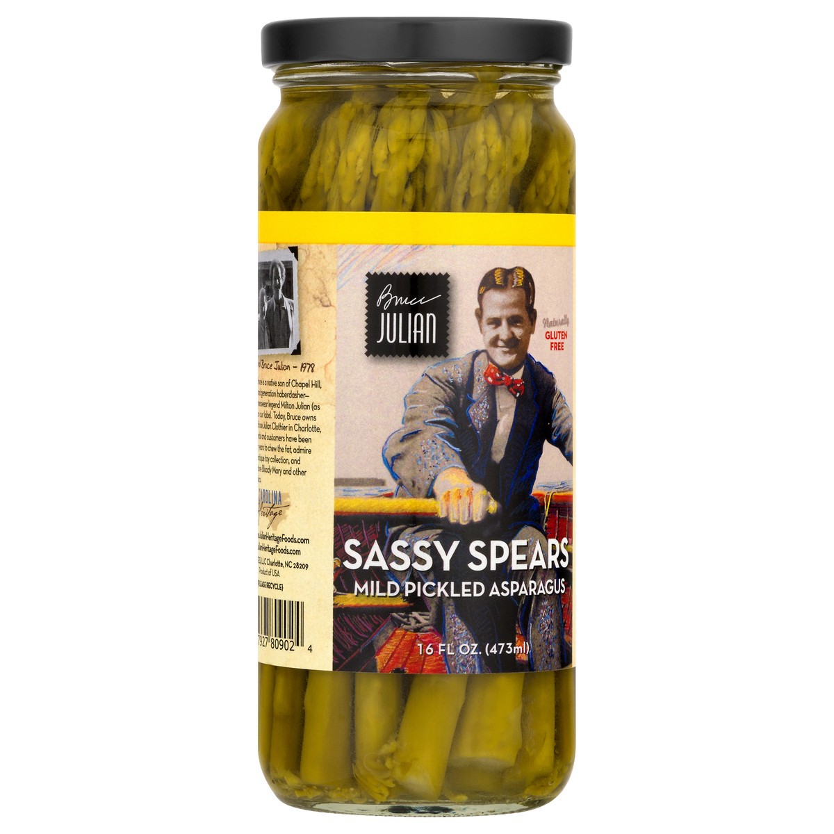 slide 2 of 9, Bruce Julian Mild Pickled Asparagus Gluten Free Sassy Spears 16.0 oz, 16 oz