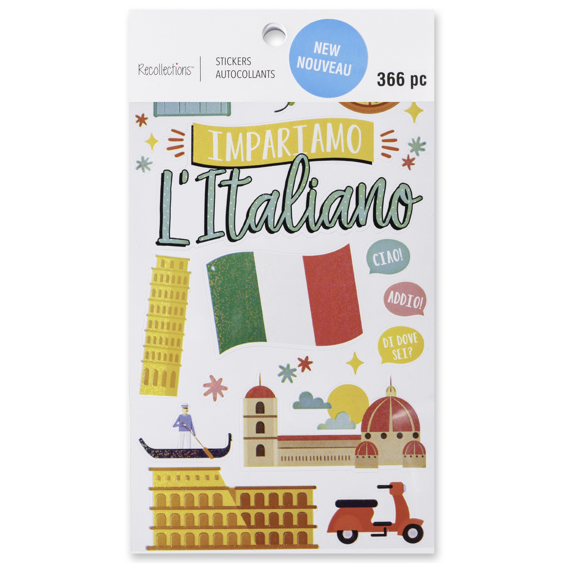 slide 3 of 4, Italy Stickers By Recollections, 4 in x 7 in