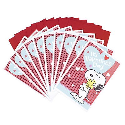 slide 1 of 1, Hallmark Snoopy and Woodstock Pack of Peanuts Valentine's Day Cards, 1 oz