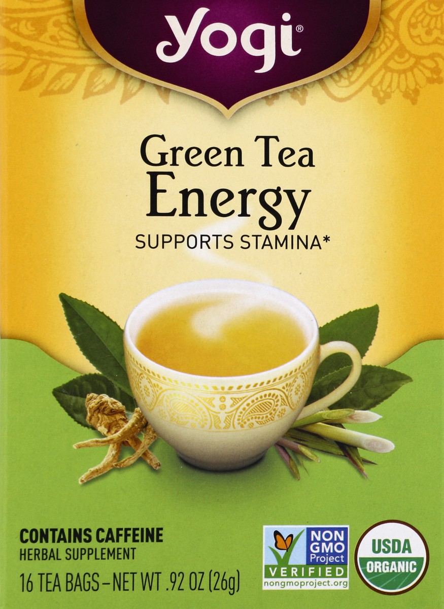 slide 4 of 4, Yogi Energy Green Tea, 16 ct