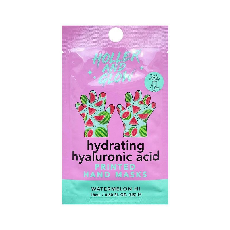 slide 1 of 2, Holler and Glow Ultra Hydrating Slugging Hand Mask - Watermelon Hi - 0.61 fl oz, 0.61 fl oz