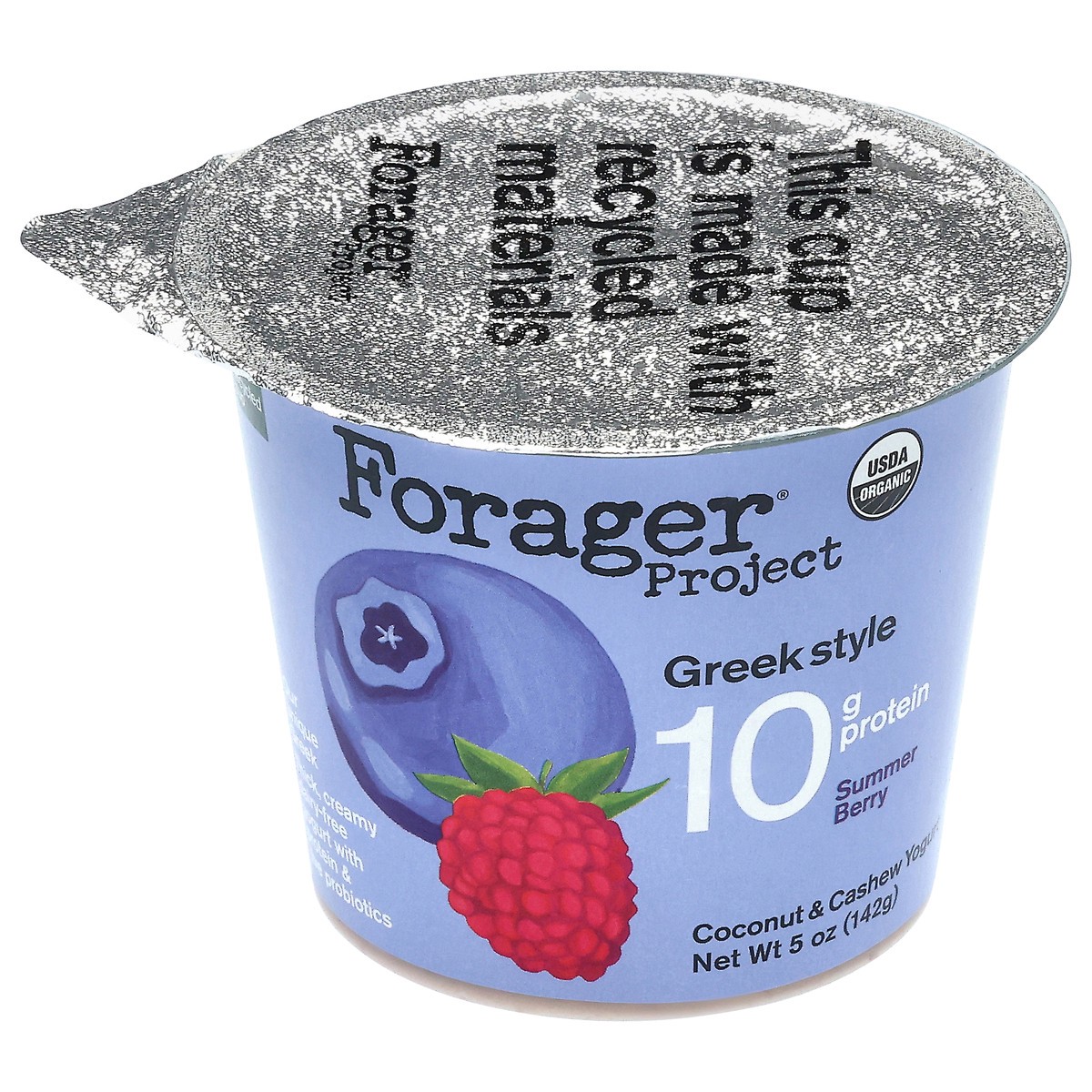 slide 1 of 15, Forager Project Greek Style Summer Berry Coconut & Cashew Yogurt 5 oz, 5 oz