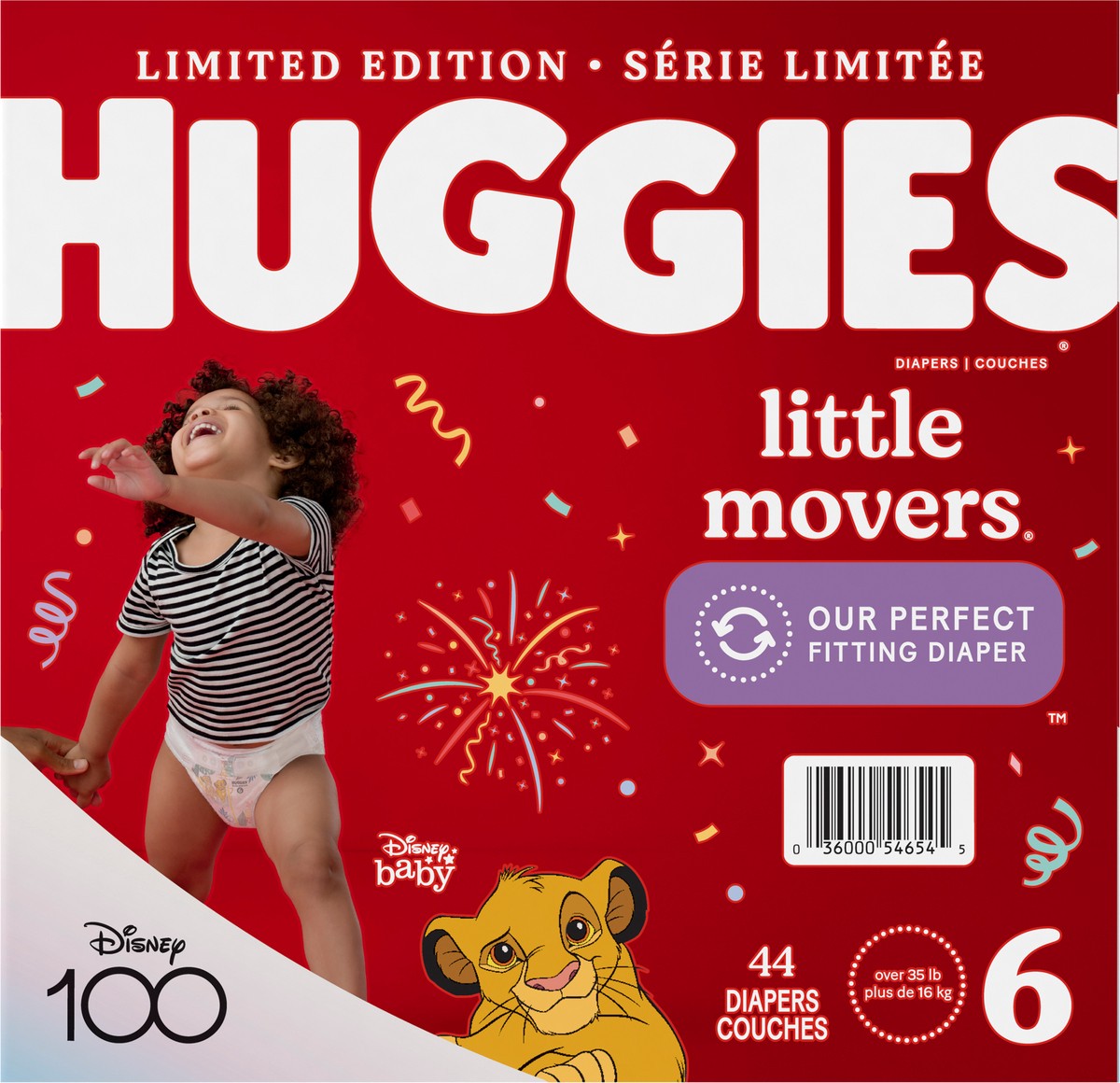 slide 8 of 9, Huggies Little Movers Baby Diapers, Size 6, 44 Ct, 44 ct