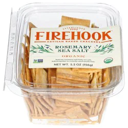 Firehook Organic Rosemary Sea Salt Artisan Baked Crackers 5.5 oz