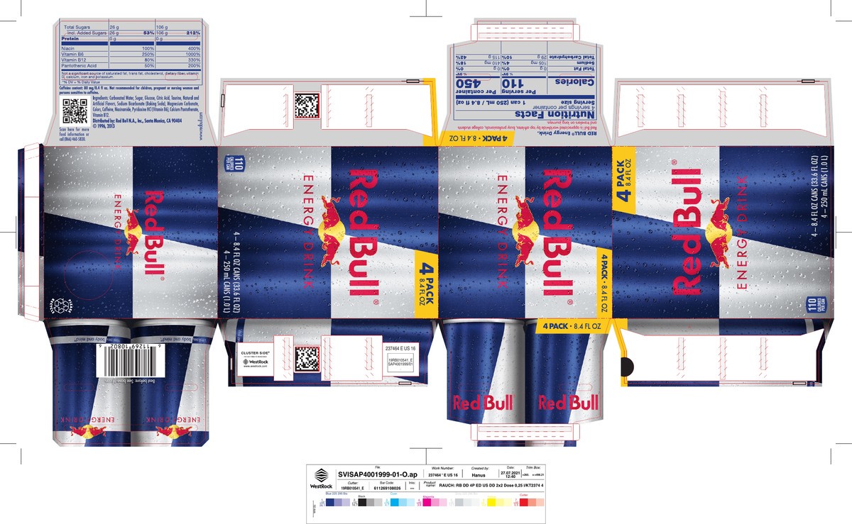 slide 7 of 9, Red Bull Energy Drink 4Pk, 33.2 oz