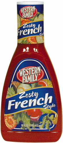 slide 1 of 1, Western Family Zesty French Style Dressing, 16 oz