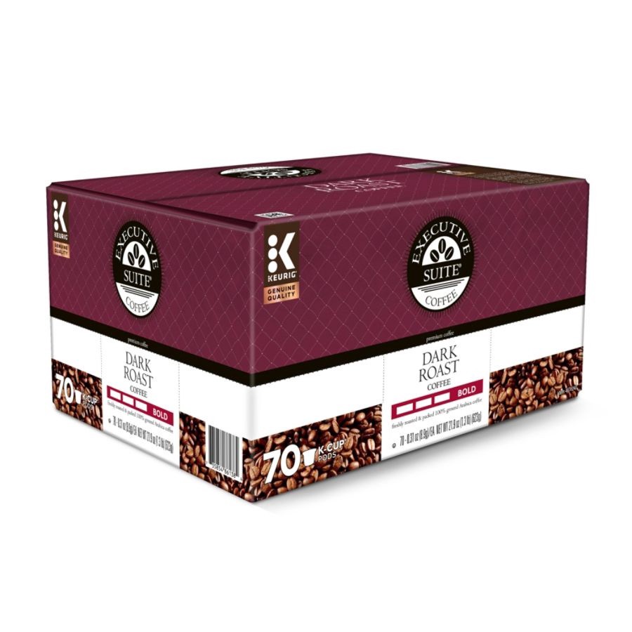 slide 4 of 4, Executive Suite Dark Roast Coffee Keurig K-Cup Pods, Box Of - 70 ct, 70 ct