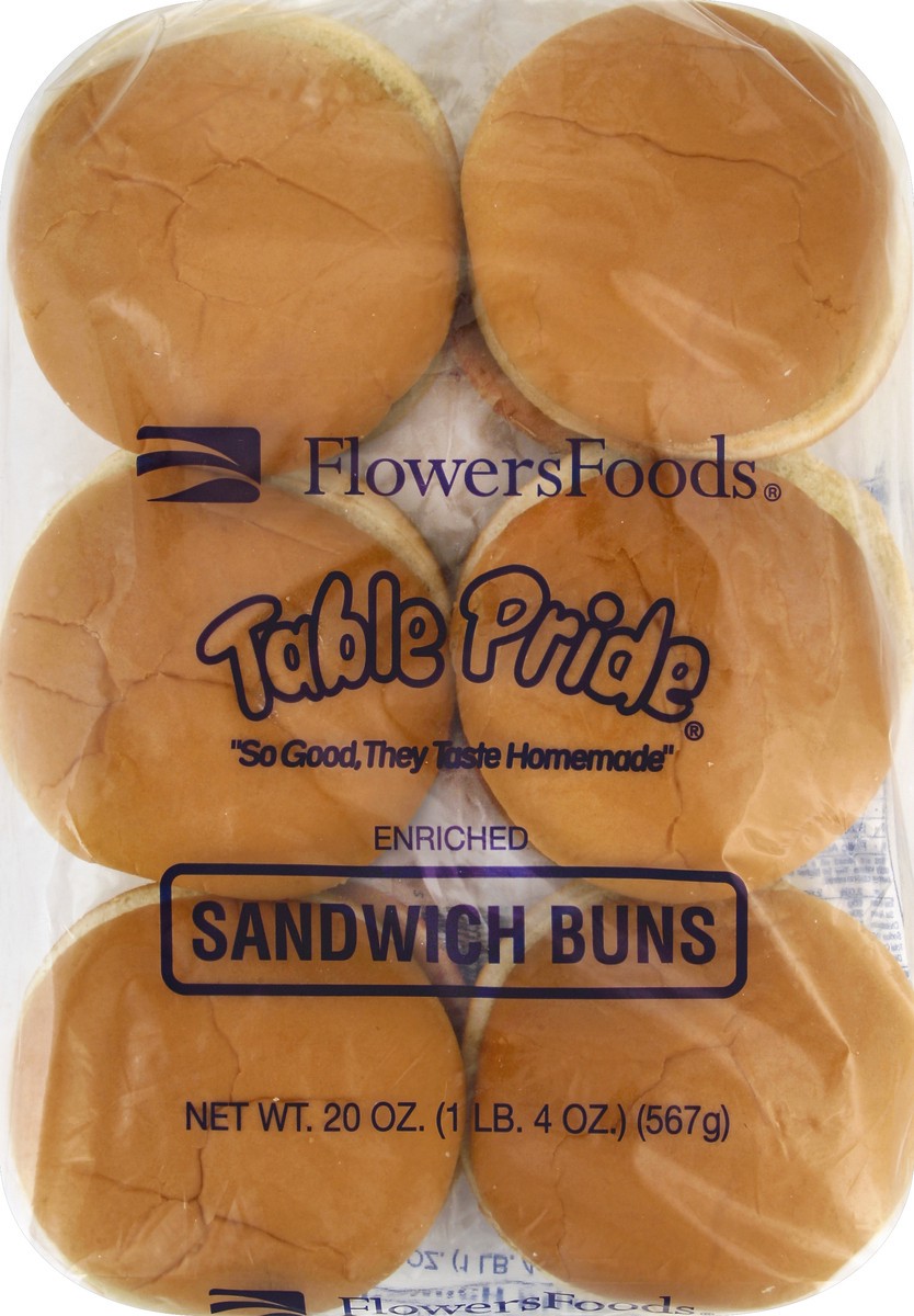 slide 5 of 5, Flowers Foods Sandwich Buns 20 oz, 20 oz