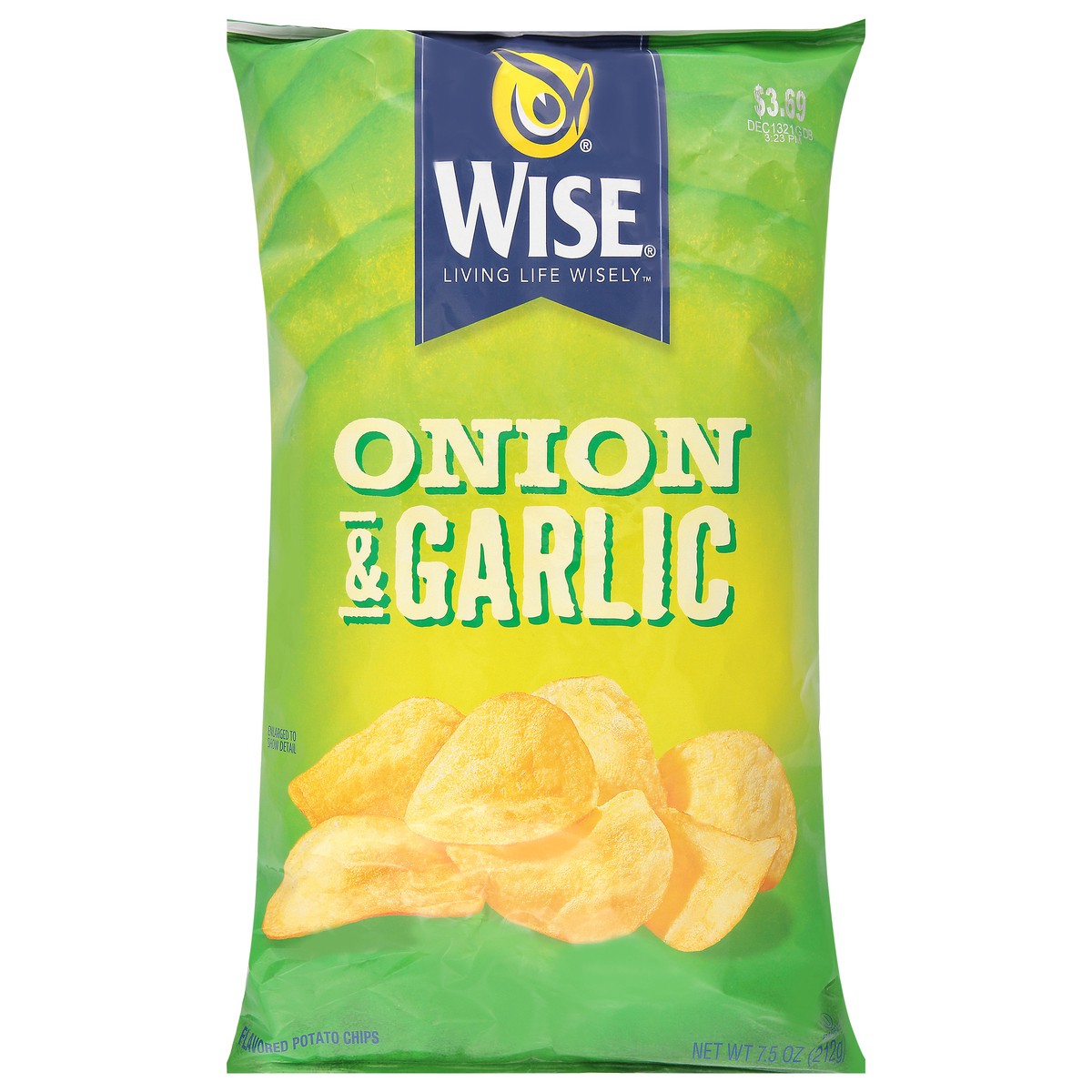slide 10 of 14, Wise Onion & Garlic Potato Chips 7.5 oz, 7.5 oz