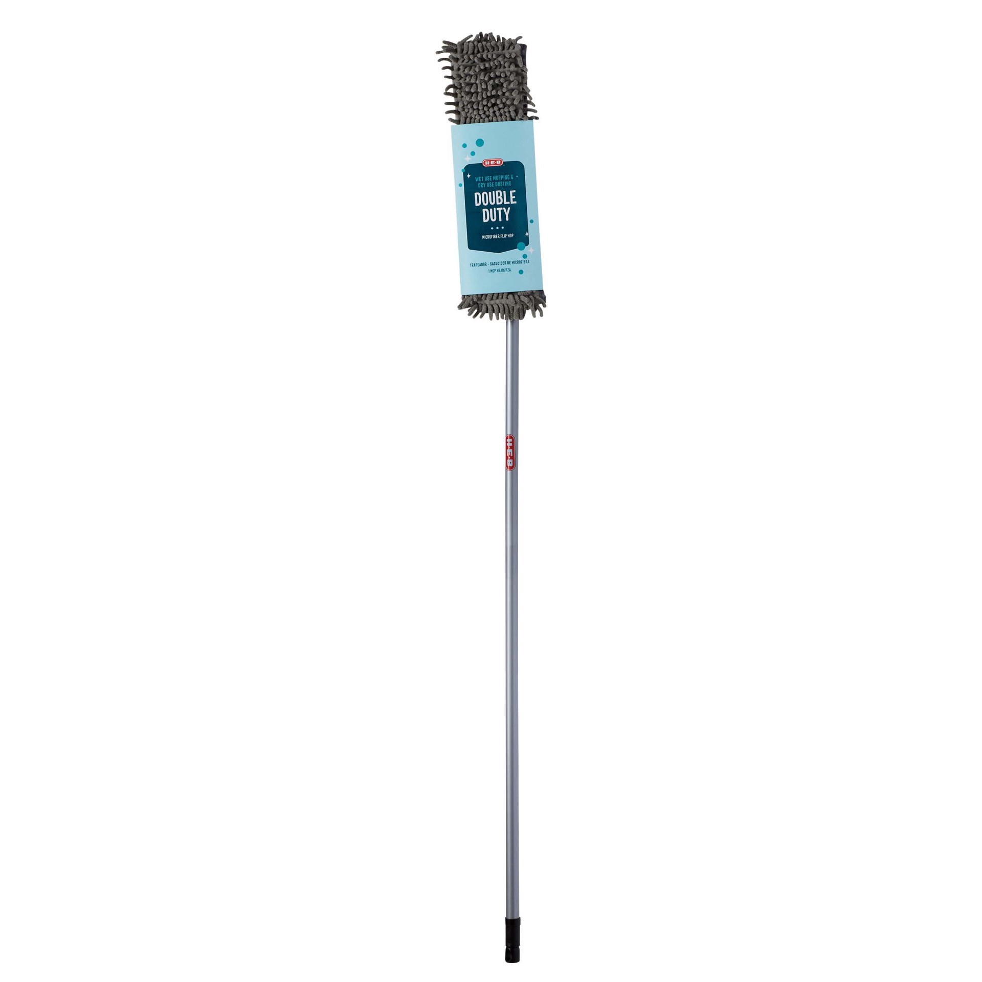 slide 1 of 1, H-E-B Deluxe Microfiber Flip Mop, 1 ct