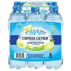 Crystal Geyser Sparkling Lime Alpine Spring Water 6 - 16.9 fl oz Bottles