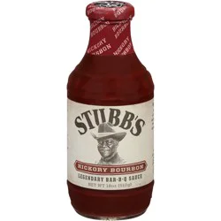 Stubb's Hickory Bourbon Barbecue Sauce, 18 oz