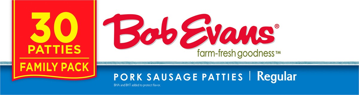 slide 9 of 9, Bob Evans Regular Pork Sausage Patties 40 oz. Box, 30 ct