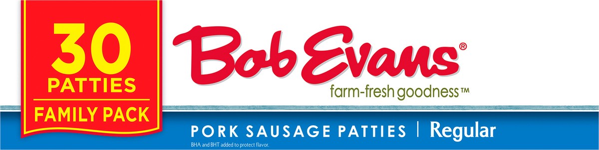 slide 2 of 9, Bob Evans Regular Pork Sausage Patties 40 oz. Box, 30 ct