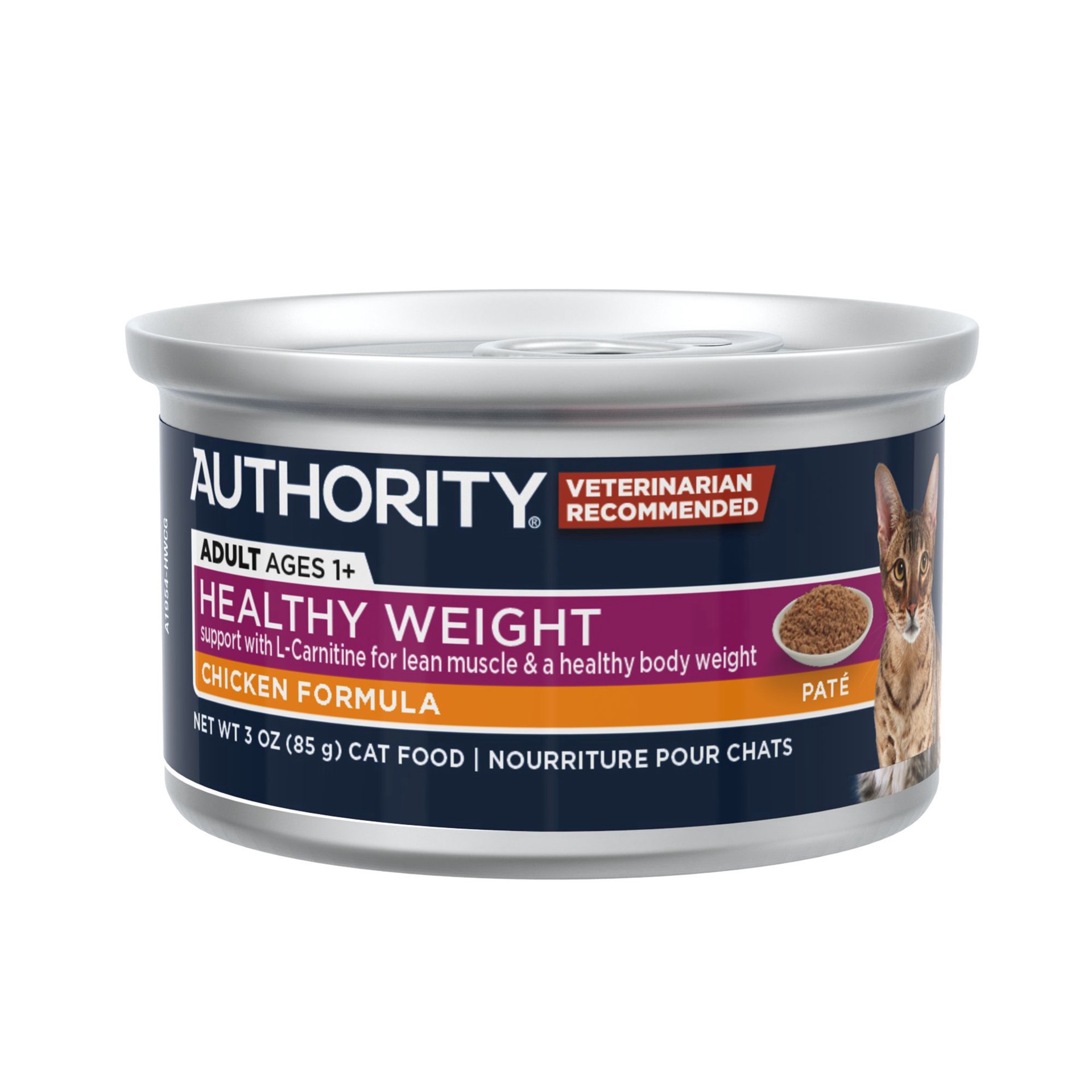 slide 1 of 1, Authority Healthy Weight Wet Cat Food - Pate, 3 Oz, 3 oz