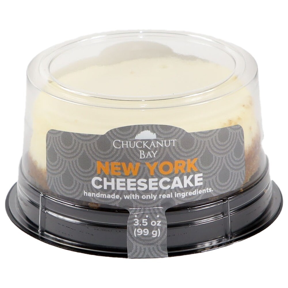 slide 1 of 1, Chuckanut Bay Foods 3 Inch New York Cheesecake, 3.5 oz