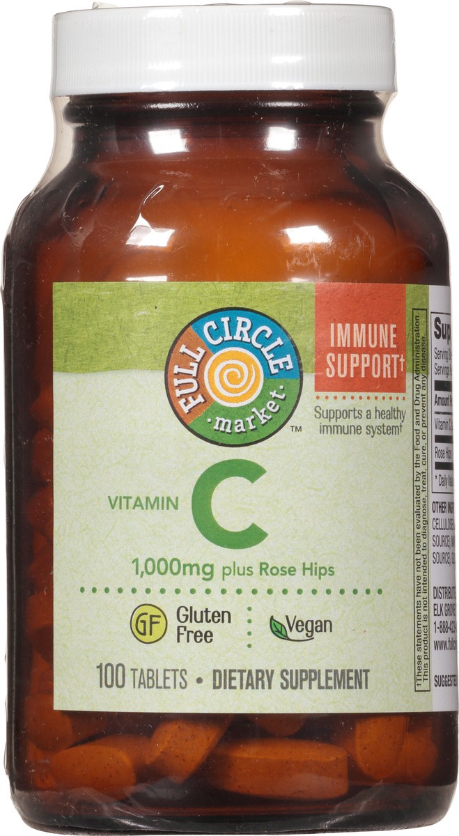 slide 4 of 15, Full Circle Market Vitamin C Plus Rose Hips Tablets, 100 ct; 1000 mg