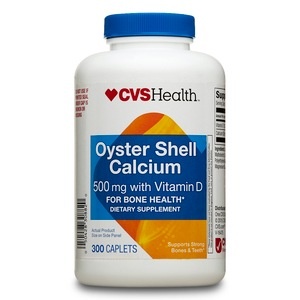 slide 1 of 1, CVS Health Natural Oyster Shell Calcium + D, 300 ct; 500 mg