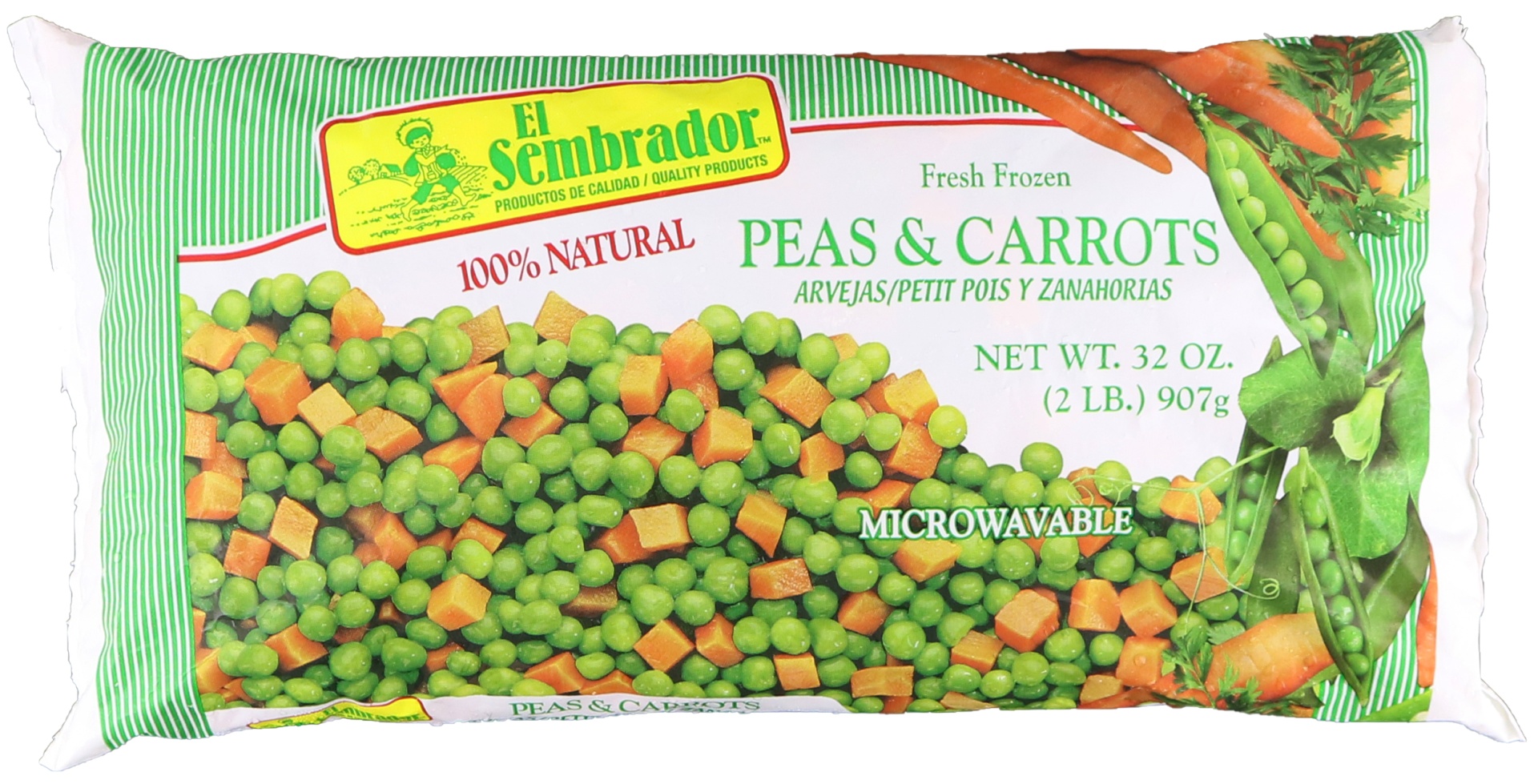 slide 1 of 1, El Sembrador Peas & Carrots, 32 oz