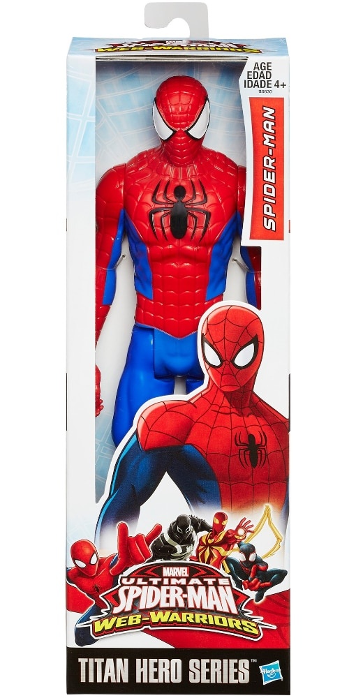 slide 1 of 1, Hasbro Marvel Ultimate Spider-Man Web-Warriors Titan Hero Series Spider-Man Action Figure, 12 in