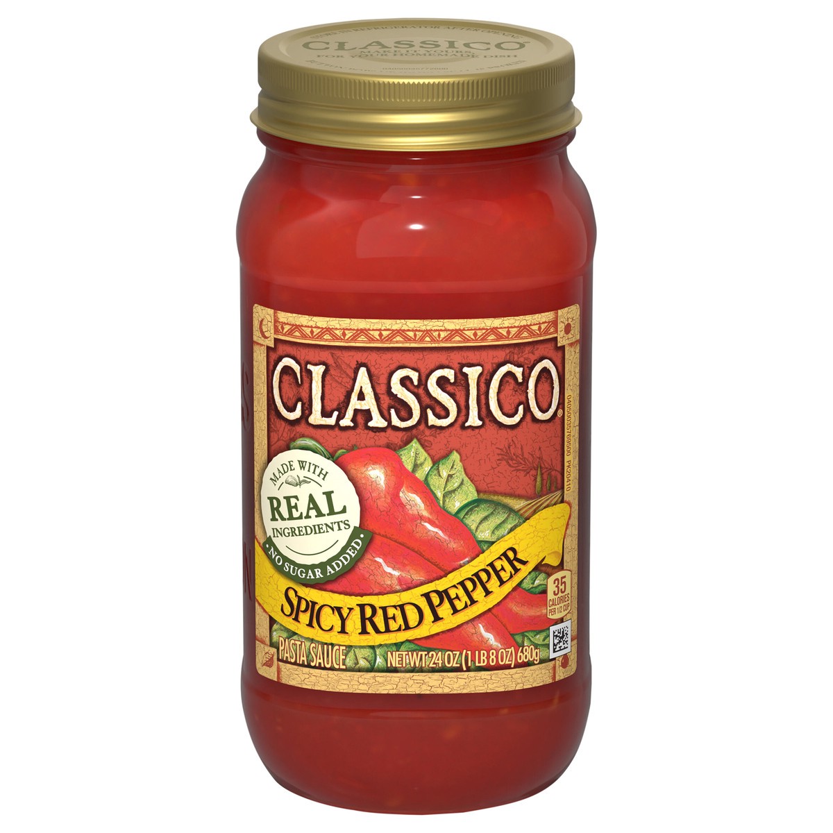 slide 1 of 9, Classico Spicy Red Pepper Pasta Sauce, 24 oz Jar, 24 oz