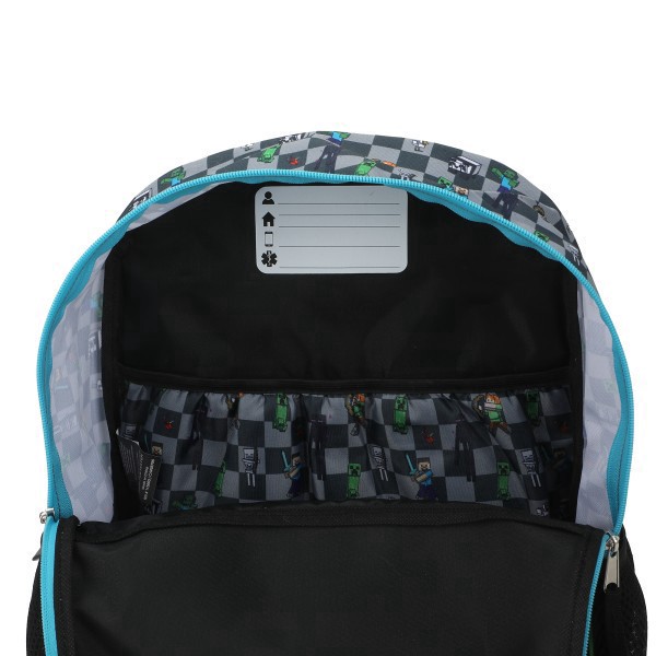 slide 4 of 10, Bioworld Minecraft Backpack With Printed Water Bottle, Utility Case And Keychain, Multicolor, 1 ct