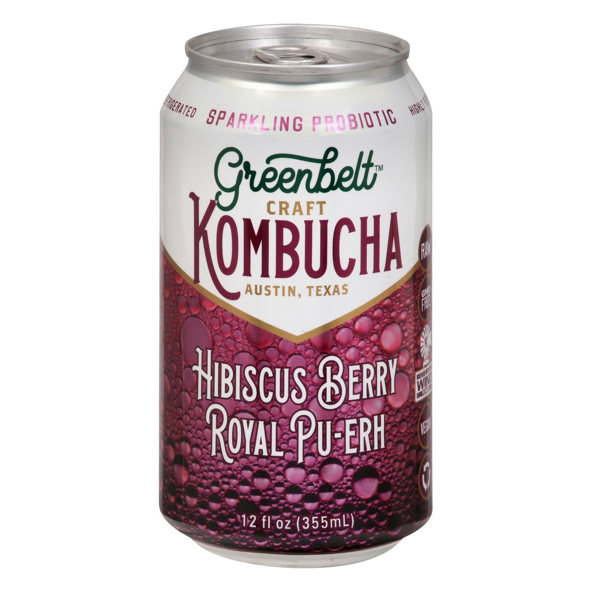 slide 8 of 11, Greenbelt Royal Pu-Erh Hibiscus Berry Kombucha 12 oz, 12 oz