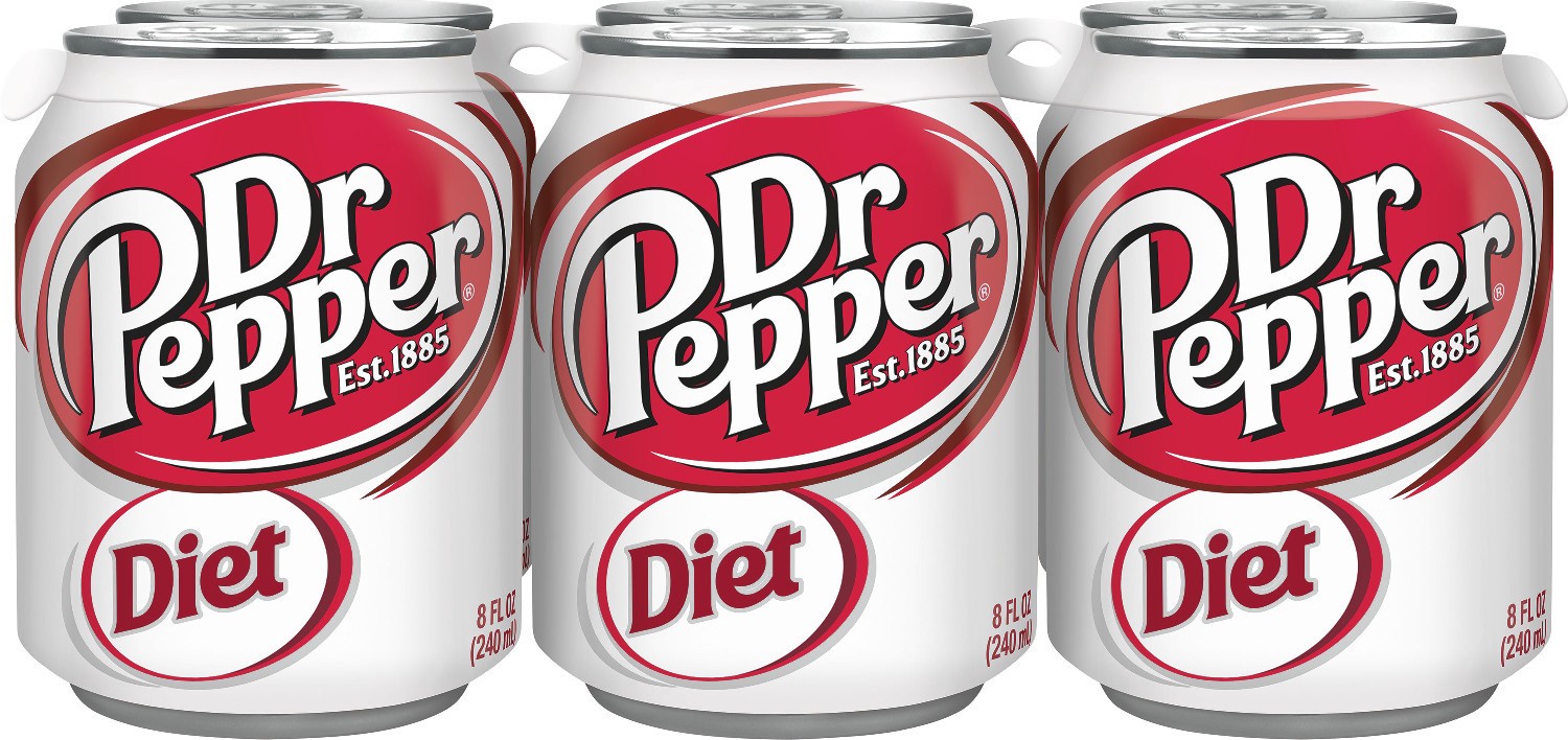 slide 1 of 1, Dr Pepper Diet Dr Pepper Soda- 6 ct, 6 ct