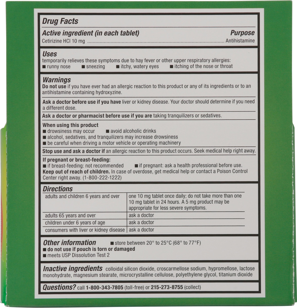 slide 4 of 9, Zyrtec 24 Hour Allergy Relief Tablets, Indoor & Outdoor Allergy Medicine with Cetirizine HCl per Antihistamine Tablet, On-the-Go Relief, Individual Travel Pouches, (14, 14 ct