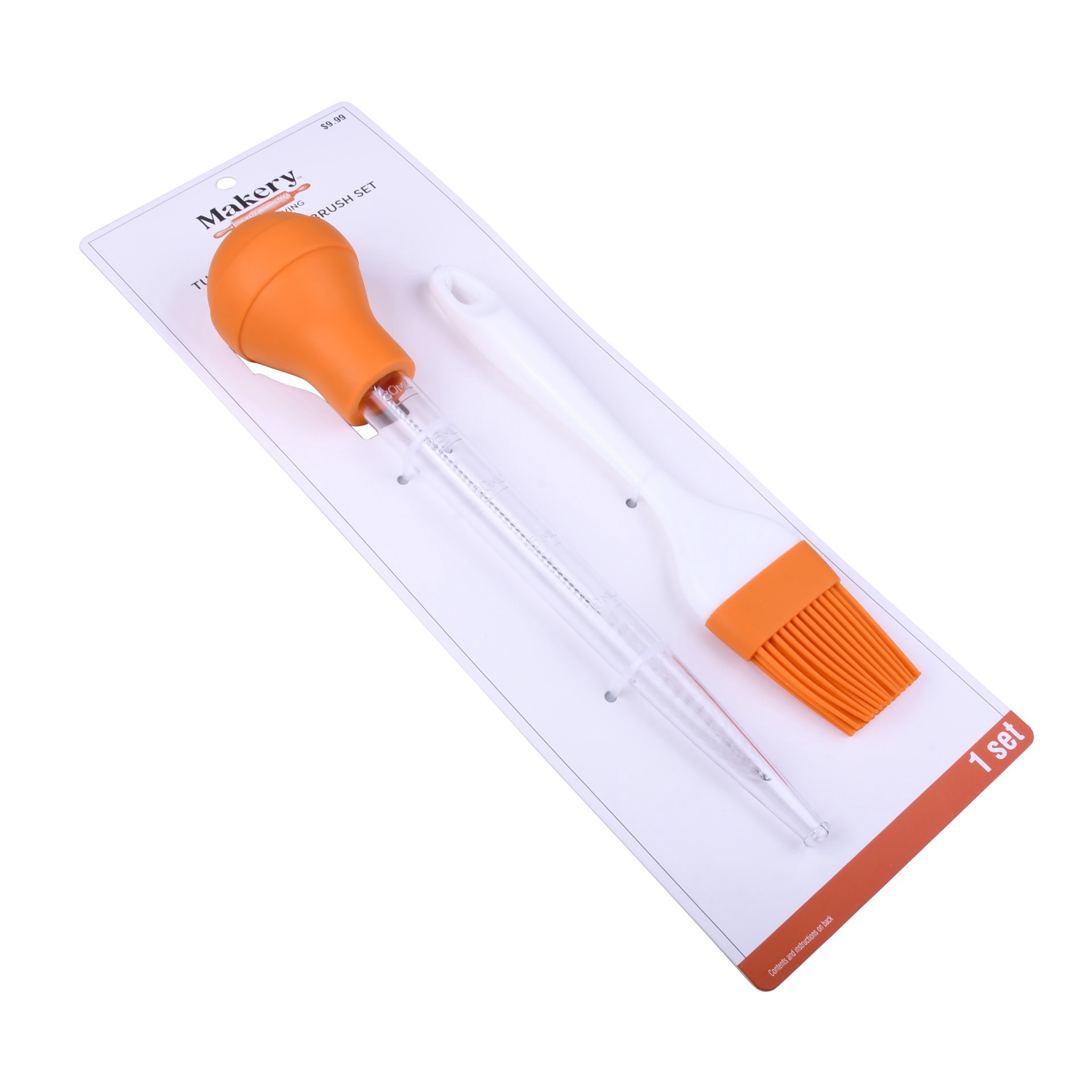 slide 4 of 4, Turkey Baster & Brush Set By Makery, 1.6 in x 2.16 in