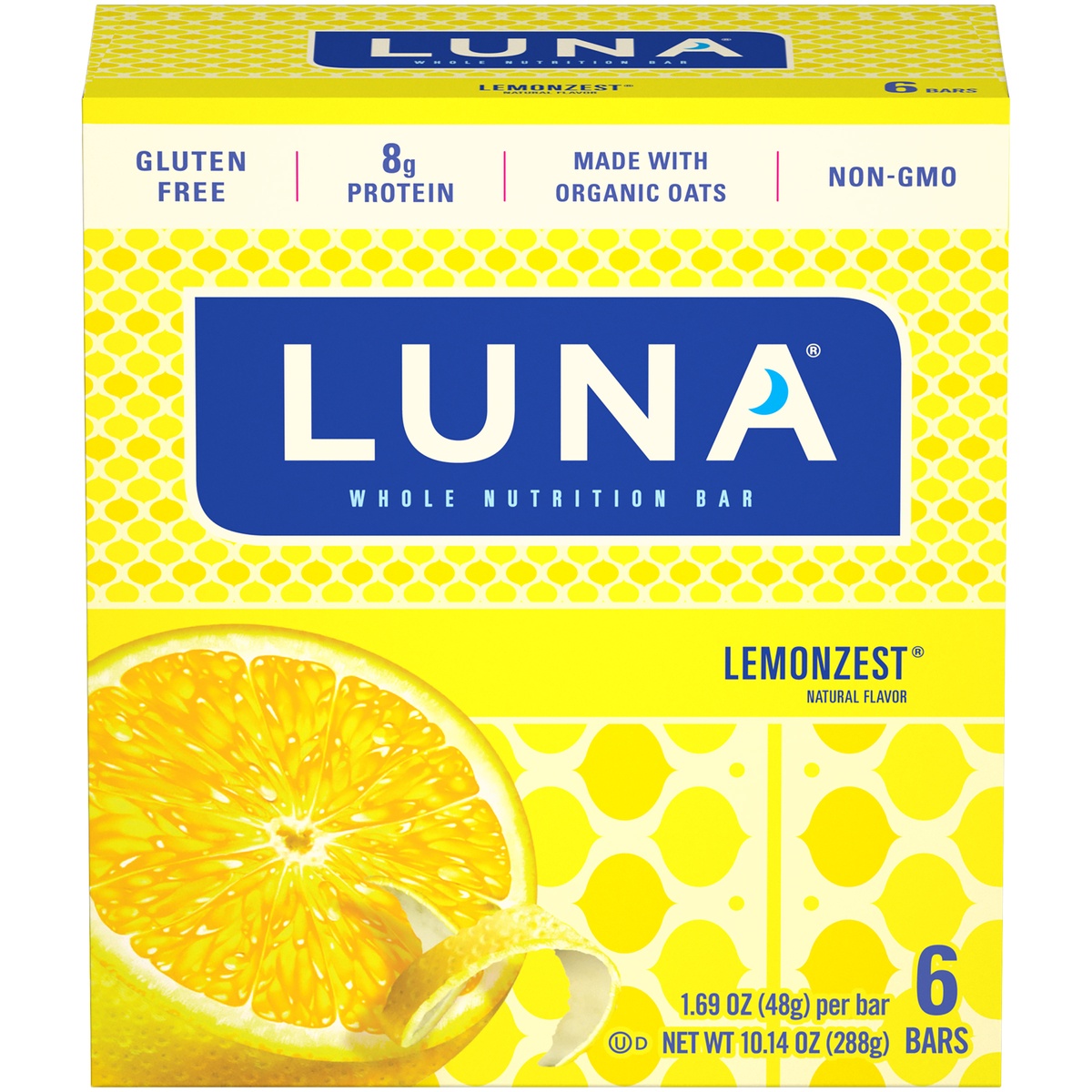 slide 1 of 8, Luna Whole Nutrition Bar Lemonzest, 6 ct; 1.69 oz