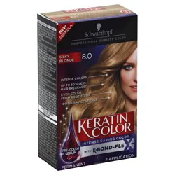 Schwarzkopf Permanent Hair Color, 8.0 Medium Blonde, 1 Application
