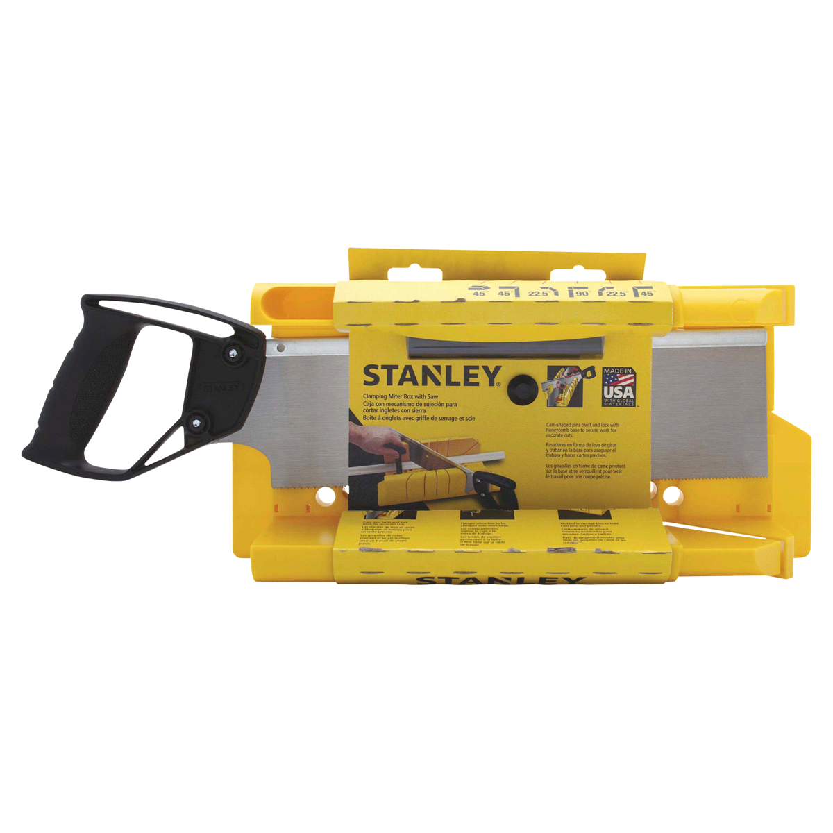 slide 1 of 9, Stanley Saw with Clamp Miter Box, 1 ct