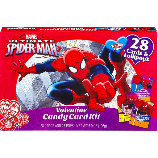 slide 1 of 1, Frankford Spiderman Valentine Card Kits, 28 ct