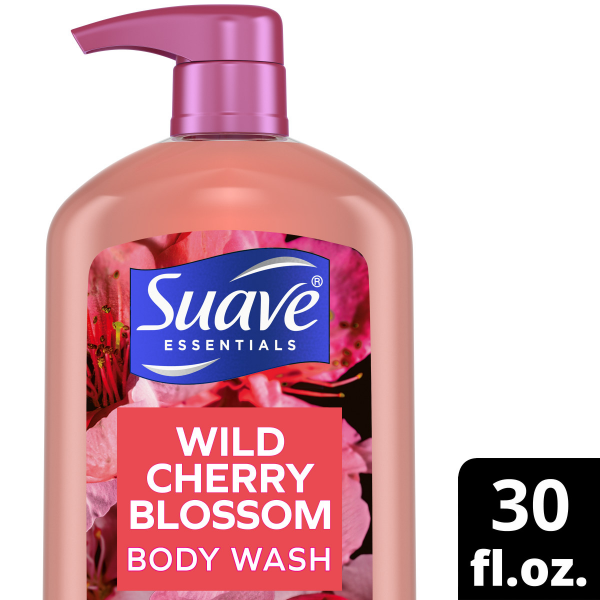 slide 1 of 19, Suave Essentials Gentle Body Wash, Wild Cherry Blossom, 30 oz